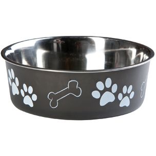 Flamingo Bella Kena Dog Bowl - BLACK 14CM