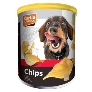 Flamingo Chips Rawhide Dog Treats - OS