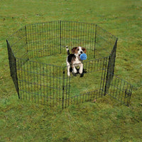 Duvo Puppy Run With Door & Net & Hooks Black 60 x 60cm[Color - Black, Dimension - 60 x 60cm]