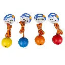 Duvo Rubber Dental Ball With Rope Mix Mixed Colors 33cm[Length - 33cm]