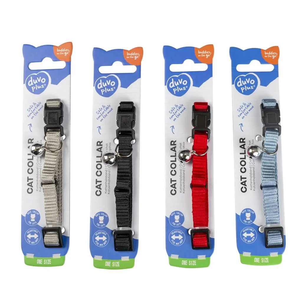 Duvo Cat Collar Uni 1 Nylon Mixed Colors 20 - 30cm / 10mm[Dimension - 20-30cm x 10mm]