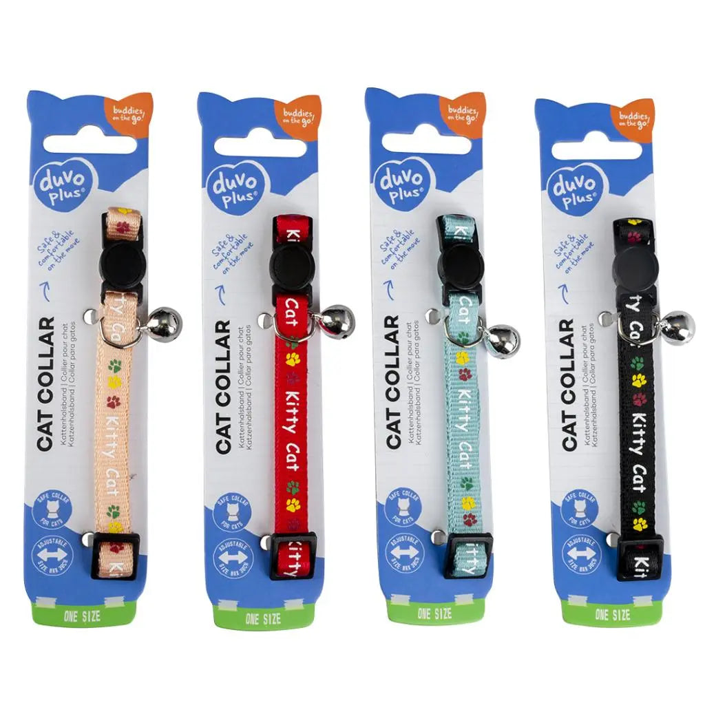 Duvo Cat Collar Kitty Cat Nylon Mixed Colors 20 - 30cm / 10mm[Dimension - 20-30cm x 10mm]