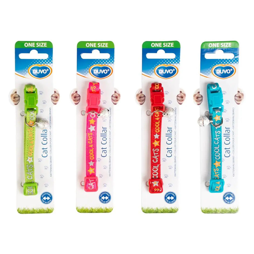 Duvo Cat Collar Nylon Mixed Colors 20 - 30cm / 10mm[Texture - Cool Cats]