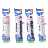 Duvo Cat Collar Nylon Mixed Colors 20 - 30cm / 10mm[Texture - Blue/beige Dots]