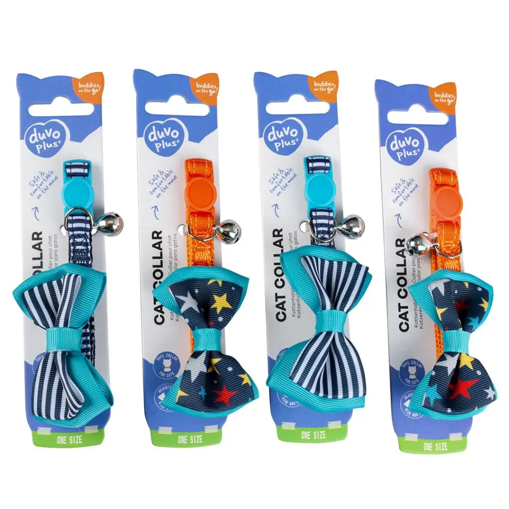 Duvo Cat Collar Nylon Mixed Colors 20 - 30cm / 10mm[Texture - Bow]