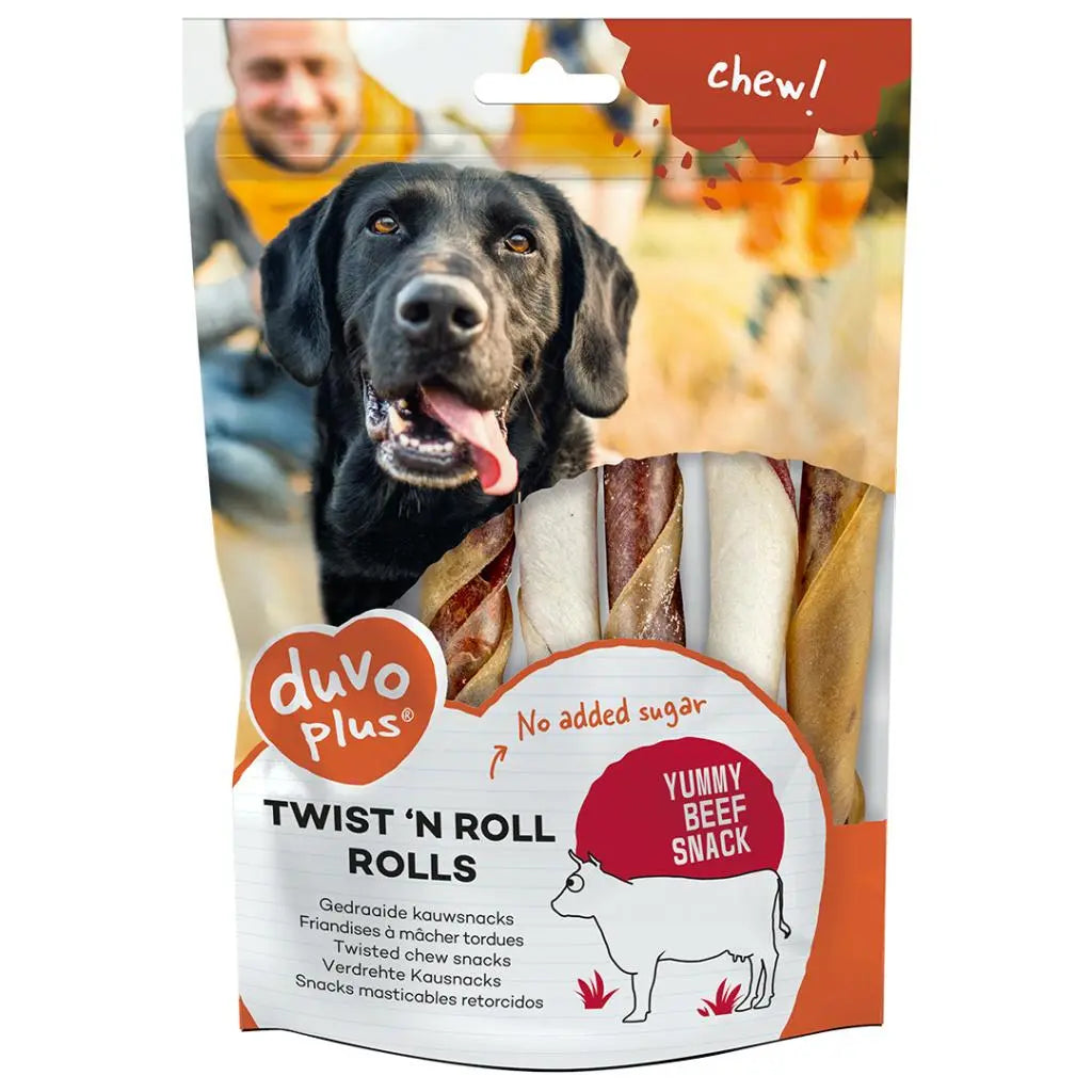 Duvo Twist'N Rolls Beef - 12.5cm - 5Pcs / 20cm - 2Pcs[Count - 5, Length - 12.5cm]
