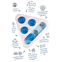 Duvo+ Seek 'n Snack Puzzle - Triangle 24x24x5,5cm White/Blue