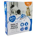 Duvo+ Seek 'n Snack Puzzle - Triangle 24x24x5,5cm White/Blue