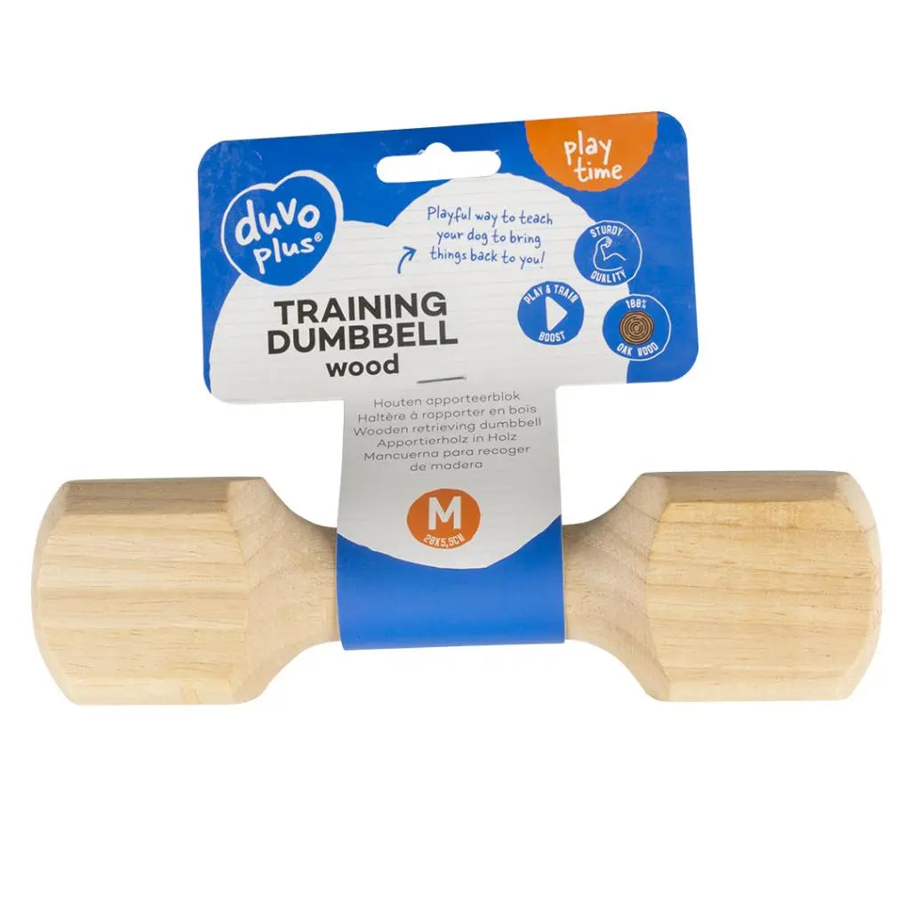 Duvo+ Wooden Retrieving Dumbbell M - 20x5,5x5,5cm - 230g[Size - M]