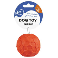 Duvo+ Rubber Hexagon Ball Dispenser Dog Toy 6x6x6cm, Red