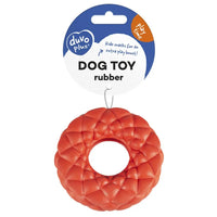 Duvo+ Rubber Bubble Ring Dispenser Dog Toy 11x11x3,3cm, Red