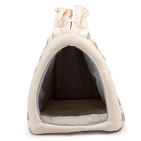 Duvo+ Striped Rabbit House Plush 23x32x30cm, Multicolour