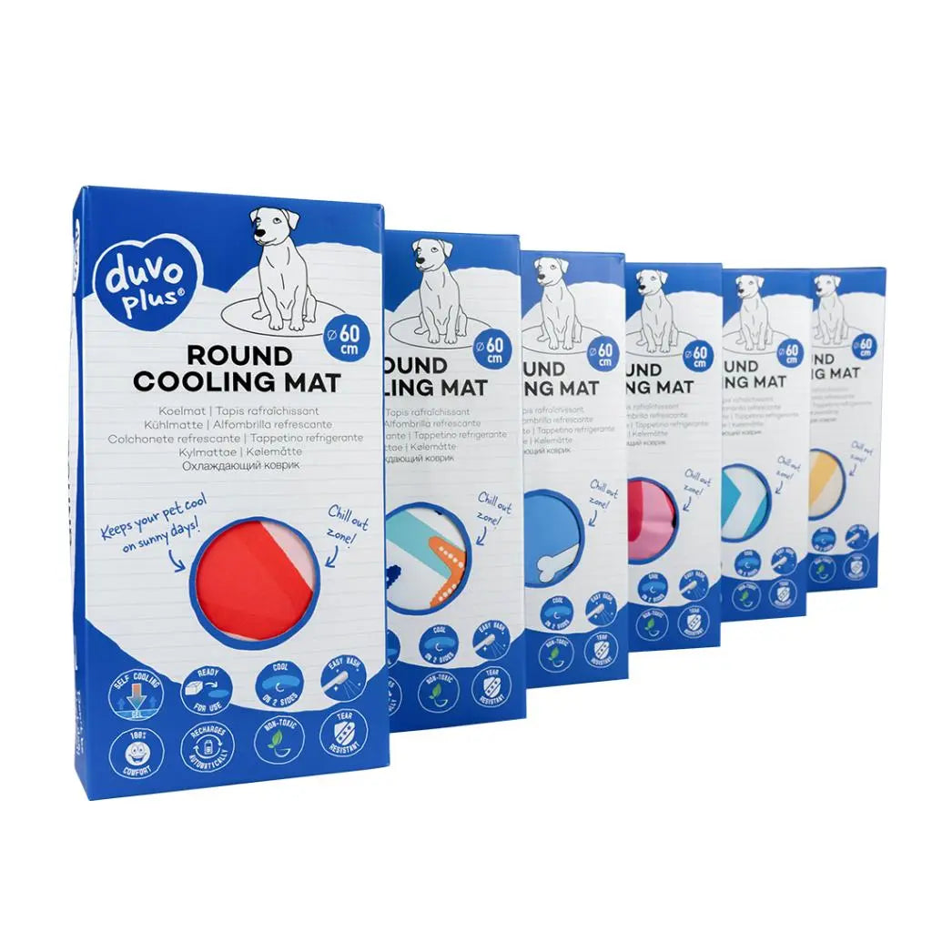Duvo+ Cooling Mat Round 60x60x0.8cm, Mixed Color & Pattern