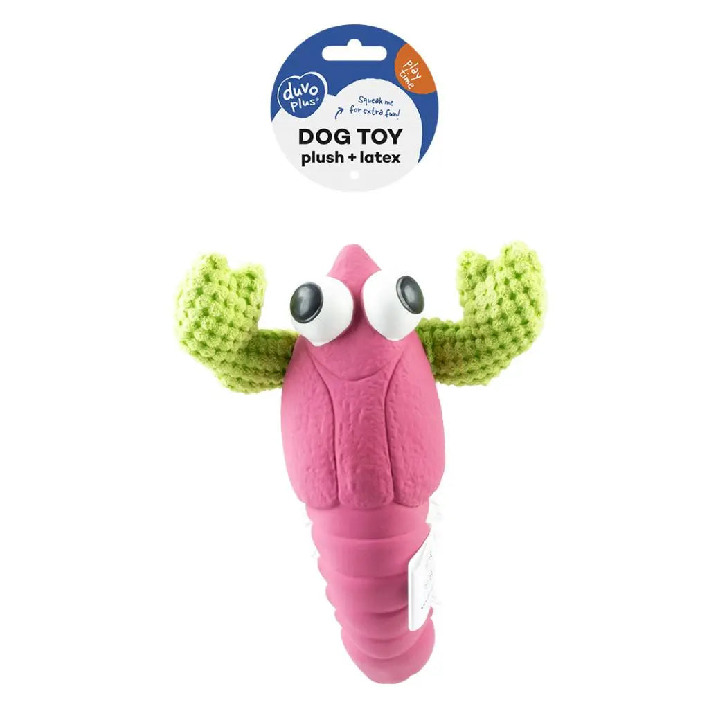 Duvo+ Plush & Latex Lobster 24x18.5x6.5cm purple/green