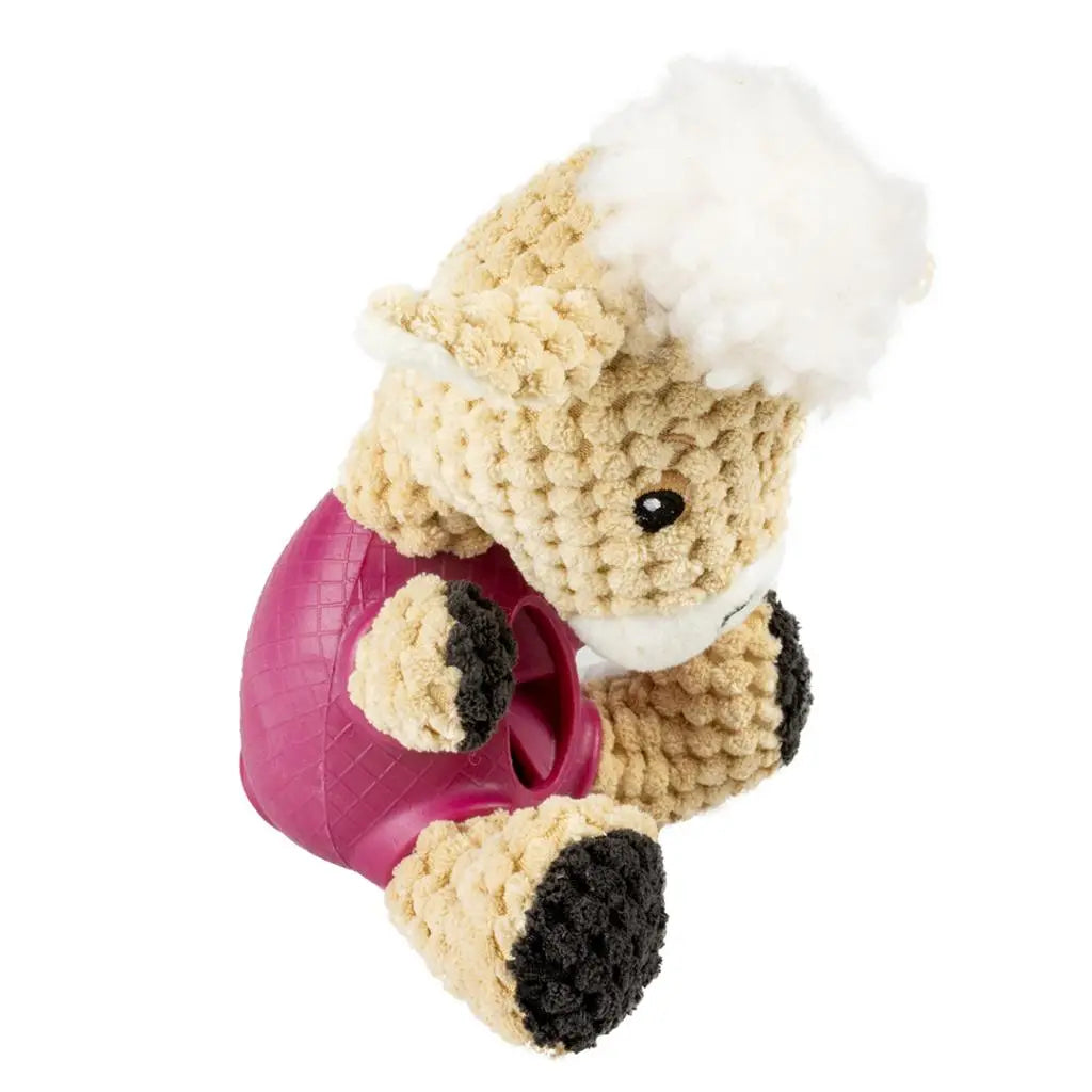 Duvo+ Plush & Rubber Sheep Dispenser Multicolour, 18x12x11cm