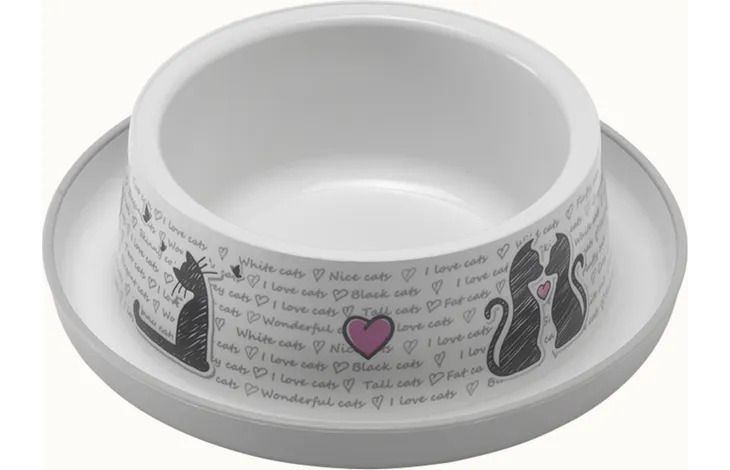 Flamingo Cats in Love Feeding & Drinking Cat Bowl - 350ML