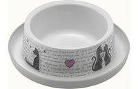 Flamingo Cats in Love Feeding & Drinking Cat Bowl - 350ML