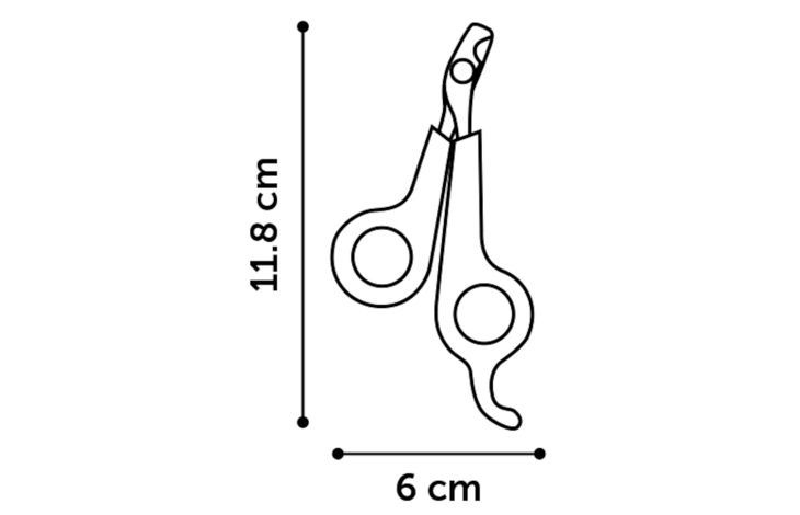 Flamingo Groo'Me Cat Nail Scissors Black/Red -