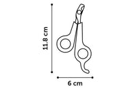 Thumbnail for Flamingo Groo'Me Cat Nail Scissors Black/Red -