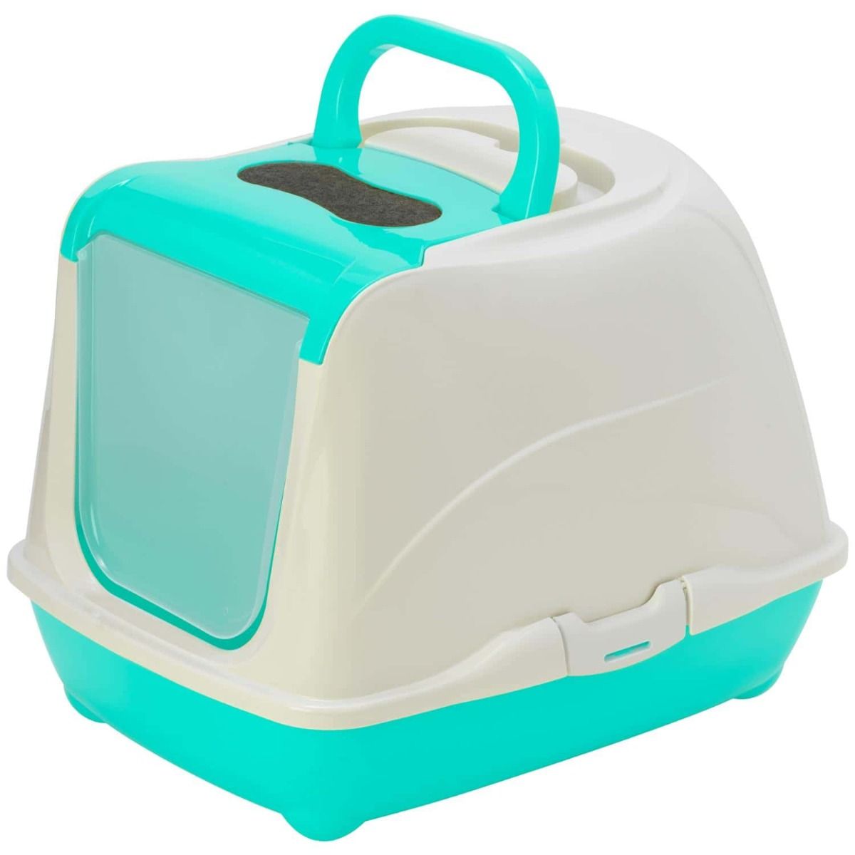 Flamingo Loki Hawai Cat Litter Box - LIGHT BLUE MEDIUM