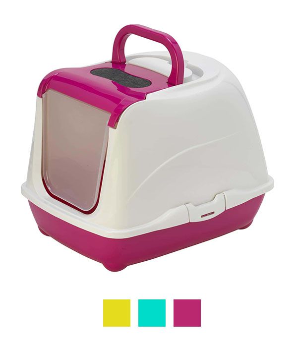 Flamingo Loki Hawai Cat Litter Box - PINK Medium