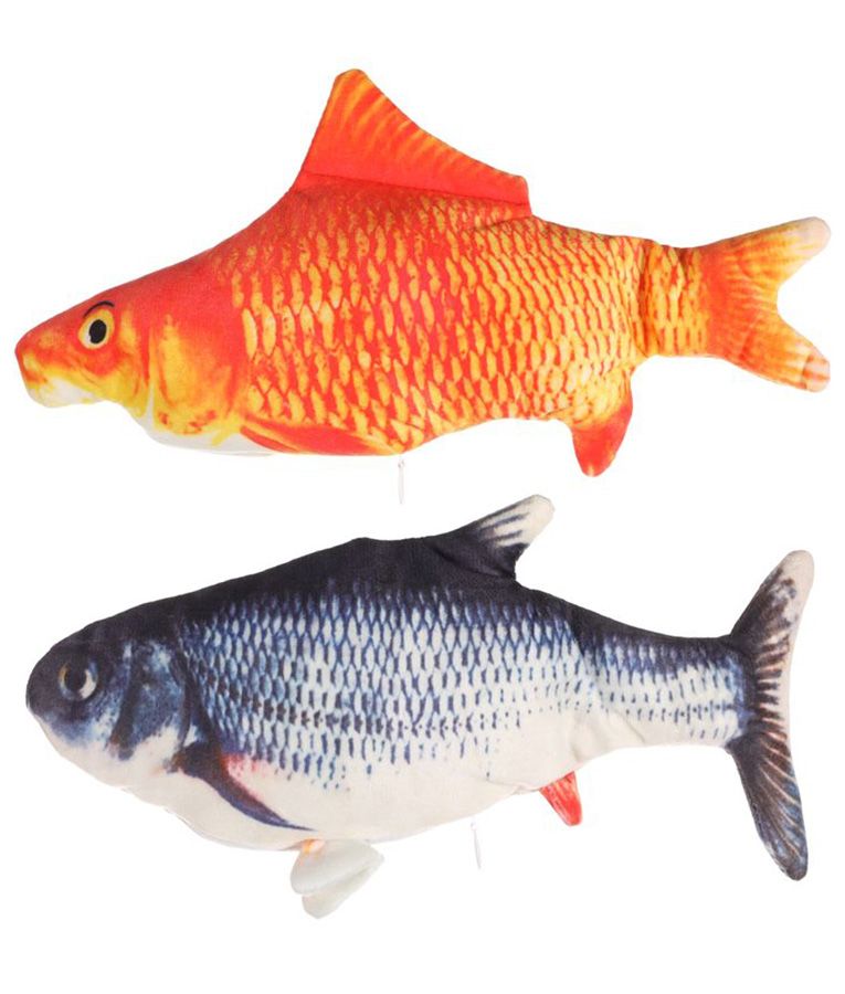 Flamingo Flounder Moving Fish Electronic Cat Toy 29cm - Orange