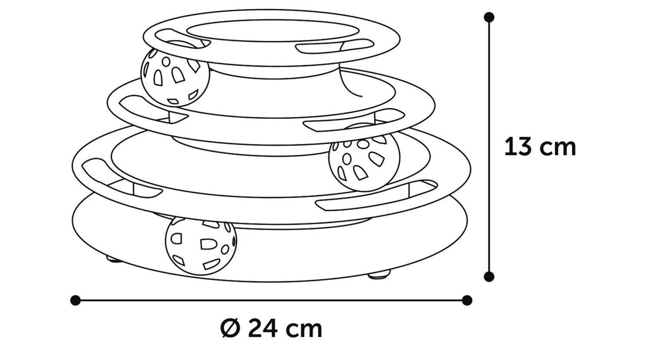 Flamingo Bagera Ball Track Tower Cat Toy -