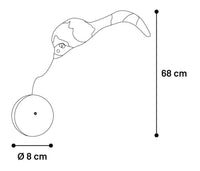 Thumbnail for Flamingo Boula Moving Ball with Mouse Grey Electronic Cat Toy - Grey 8cm