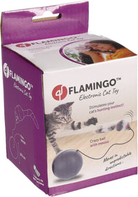 Thumbnail for Flamingo Boula Moving Ball with Mouse Grey Electronic Cat Toy - Grey 8cm