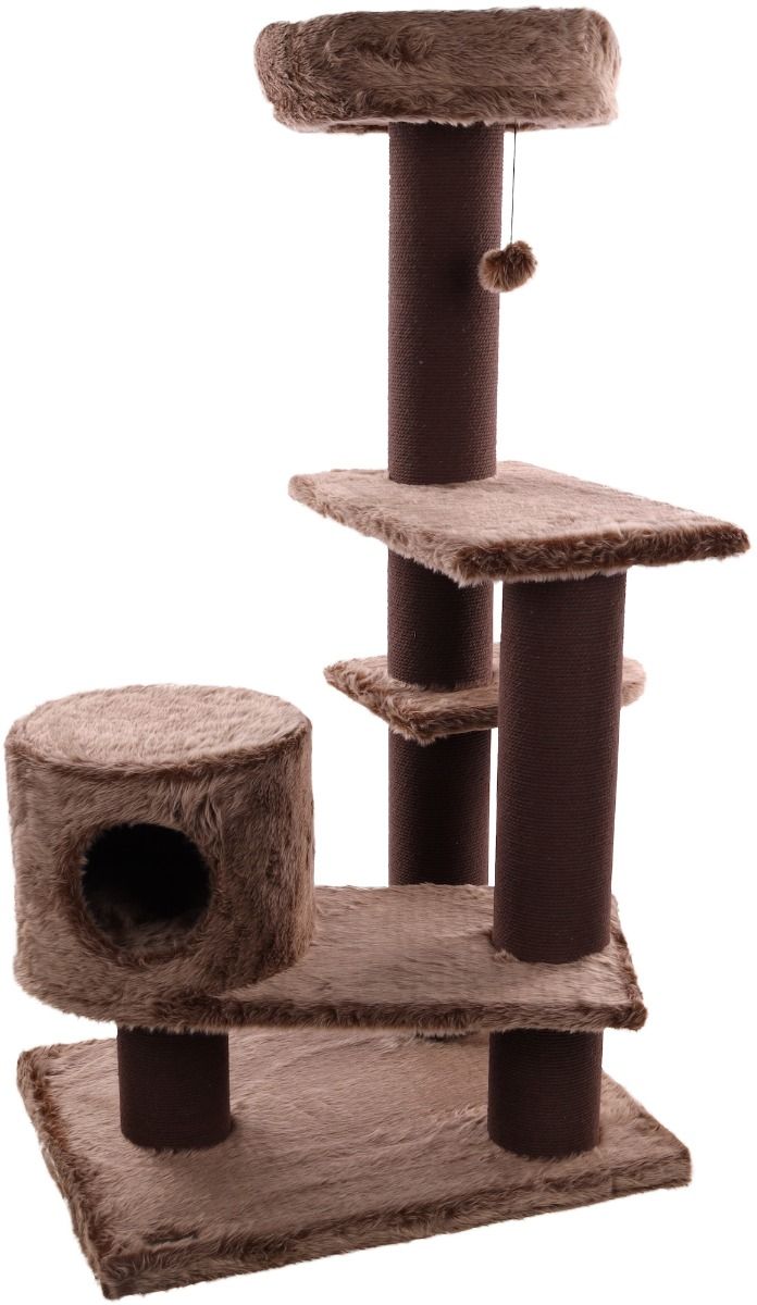 Flamingo Khan Brown Cat Scratching Tree 89.5x77x137cm -