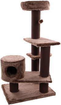 Thumbnail for Flamingo Khan Brown Cat Scratching Tree 89.5x77x137cm -