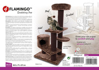 Thumbnail for Flamingo Khan Brown Cat Scratching Tree 89.5x77x137cm -