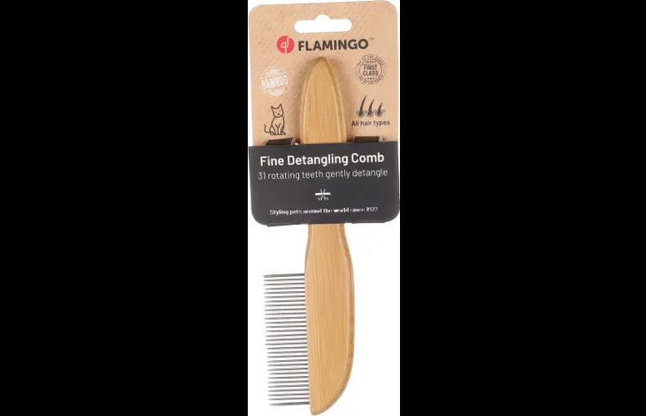 Flamingo Fine Detangling Rotating 31 Pins Cat Comb -