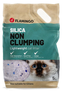 Flamingo Silica Medium Grains Non Clumping Lightweight Cat Litter - 5L