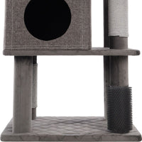 Thumbnail for Flamingo Aurora Grey Cat Scratching Tree 80x70x171cm - Grey