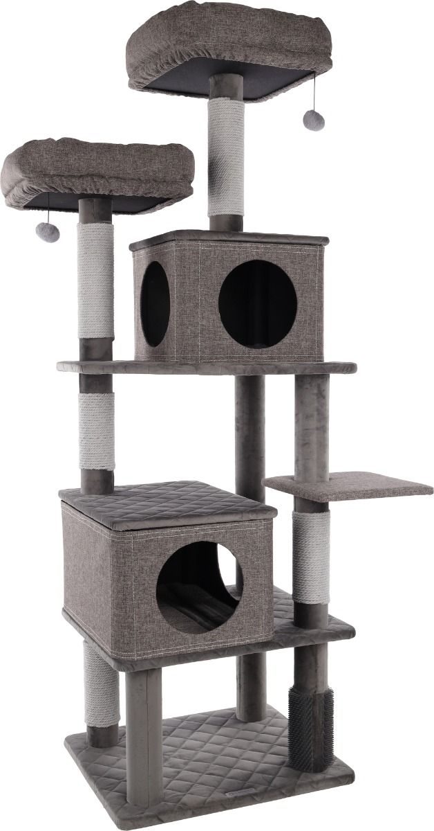 Flamingo Aurora Grey Cat Scratching Tree 80x70x171cm - Grey