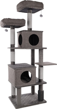 Thumbnail for Flamingo Aurora Grey Cat Scratching Tree 80x70x171cm - Grey
