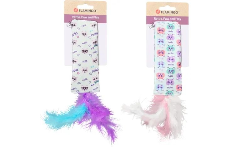 Flamingo Rattle, Paw & Play Veza Bag Cat Toy