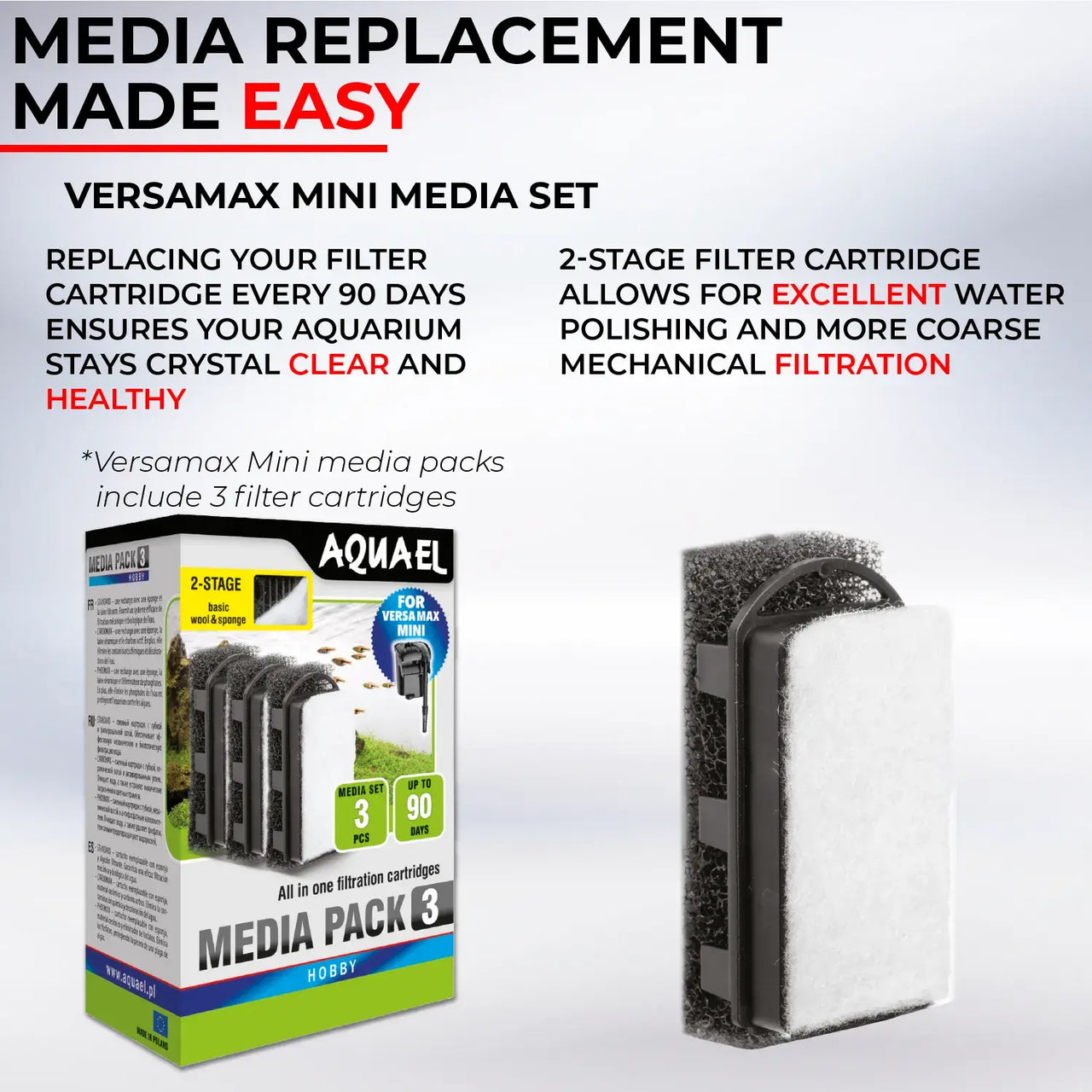 Aquael Mini Standard Media Pack For Versamax Mini - 3pcs