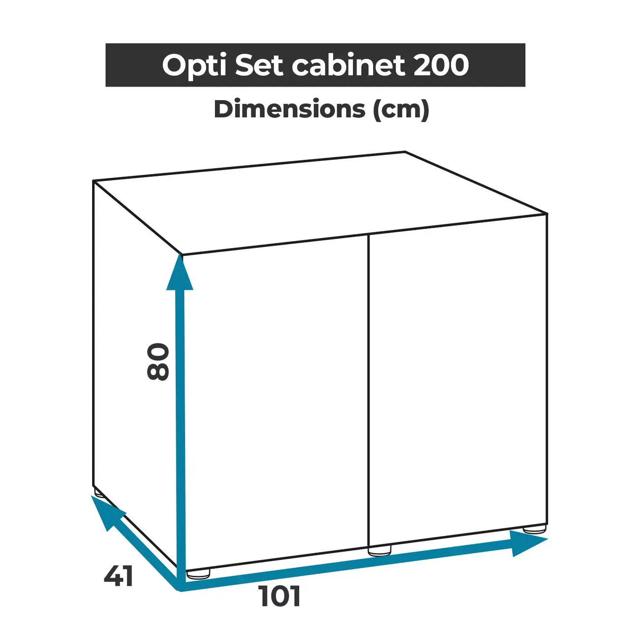 Aquael Cabinet Optiset Black[Size - 200 cm]