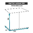 Aquael Cabinet Optiset Black[Size - 200 cm]