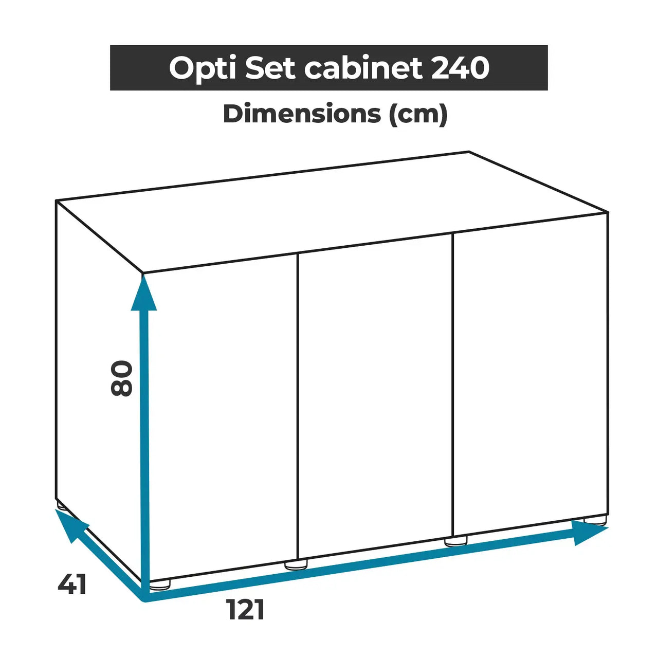 Aquael Cabinet Optiset Black[Size - 240 cm]