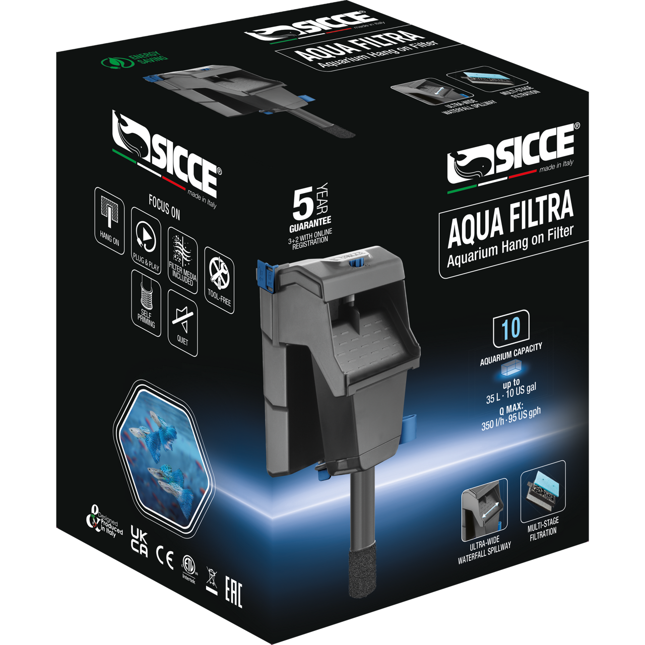 Hang On Aqua Filtra 10 - 220-240V/50Hz 2.2M 2P UK