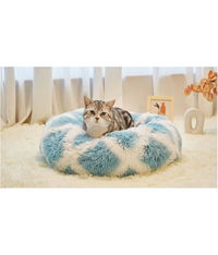 Thumbnail for Pado Pet Fluffy Donut Cushion - Pattern[Size - M, Dimension - 50 x 20cm]
