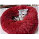 Pado Pet Fluffy Donut Cushion - Red[Size - L, Dimension - 60 x 20cm]