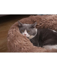 Thumbnail for Pado Pet Fluffy Donut Cushion - Brown[Size - XL, Dimension - 70 x 20cm]