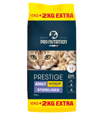 Thumbnail for Pro nutrition Prestige Cat Adult Sterilised Chicken 10+2Kg