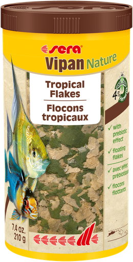 Sera Vipan Nature Tropical Flakes[Volume - 1L, Weight - 210g]