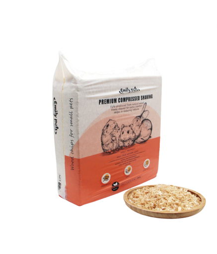Emily Pets Premium Compressed Wood Shaving 60L[Flavor - Unscented]