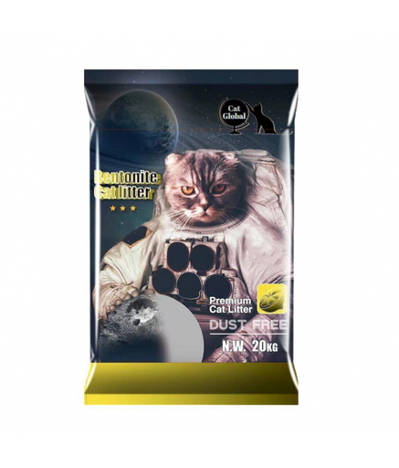 Cat Global Premium Bentonite Cat Litter 20kg[Flavor - Lemon]